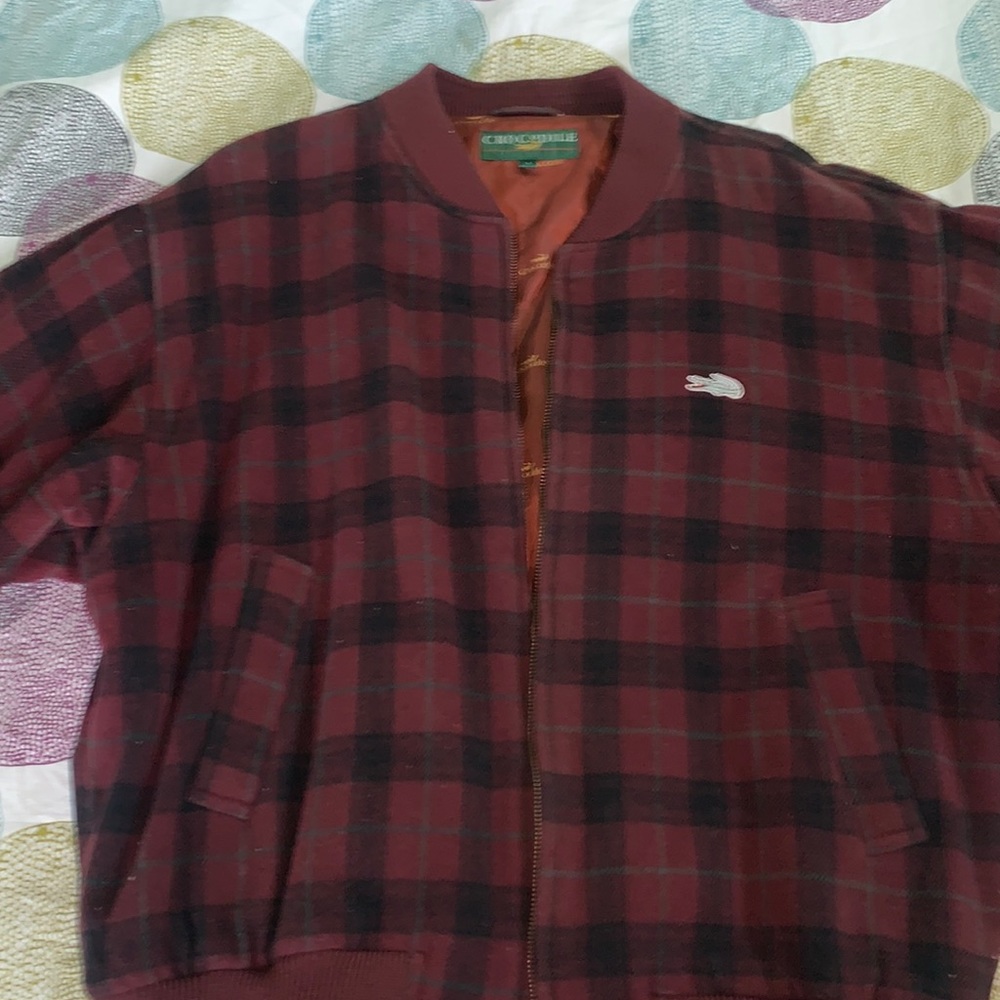 Crocodile Lacoste wool and cashmere bomber jacket